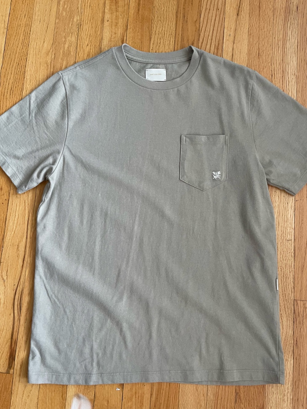 Aime Leon Dore Gray Short-Sleeve Pocket Tee with Embroidered Logo